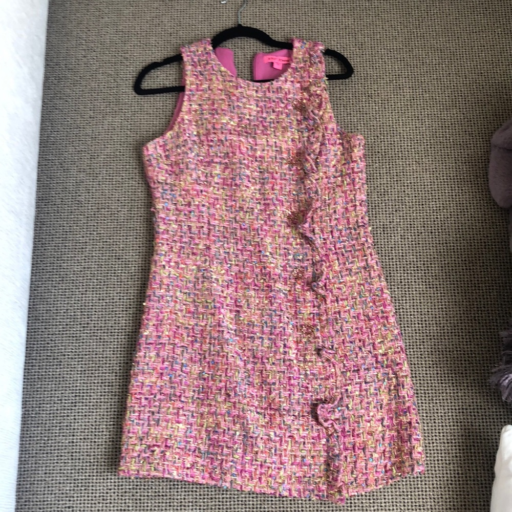 Betsey Johnson Pink Tweed Dress